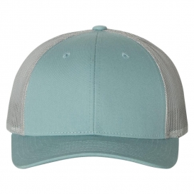 Richardson 115 Low Pro Trucker Cap - Smoke Blue/Aluminum