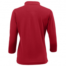 Paragon 120 Women\'s Lady Palm 3 Quarter Sleeve Polo - Red