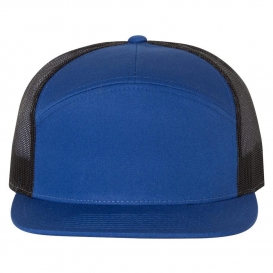 Richardson 168 Seven-Panel Trucker Cap - Royal/Black