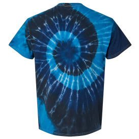 Dyenomite 200MS Multi-Color Spiral Short Sleeve T-Shirt - Deep Sea