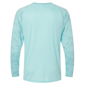 Paragon 216 Cayman Performance Camo Colorblock Long Sleeve T-Shirt - Aqua Blue