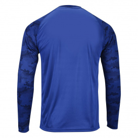 Paragon 216 Cayman Performance Camo Colorblock Long Sleeve T-Shirt - Royal