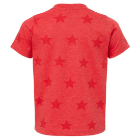 Code Five 3029 Toddler Star Print Tee - Red Star