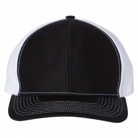 Richardson 312 Twill Back Trucker Cap - Black/White