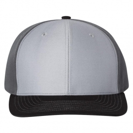 Richardson 312 Twill Back Trucker Cap - Grey/Charcoal/Black