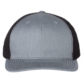 Richardson 312 Twill Back Trucker Cap - Heather Grey/Black