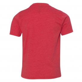Next Level 3312 Youth CVC Short Sleeve Crew - Red