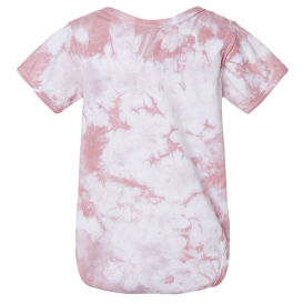 Dyenomite 340CR Infant Crystal Tie-Dyed Onesie - Rose Crystal