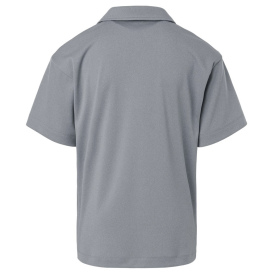 AllPro 41800Y Pro-Lock Youth Performance Polo - Heather Steel