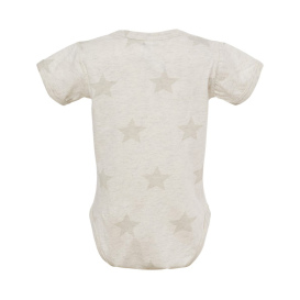 Code Five 4329 Infant Star Print Bodysuit - Natural Heather Star