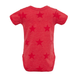 Code Five 4329 Infant Star Print Bodysuit - Red Star