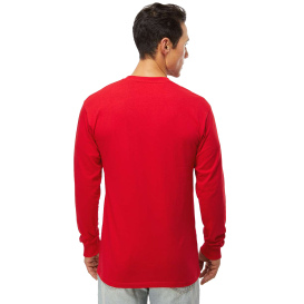 M&O 4820 Gold Soft Touch Long Sleeve T-Shirt - Deep Red