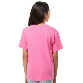 M&O 4850 Youth Gold Soft Touch T-Shirt - Azalea