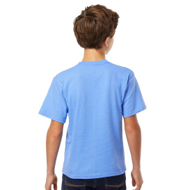 M&O 4850 Youth Gold Soft Touch T-Shirt - Carolina Blue