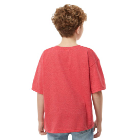 M&O 4850 Youth Gold Soft Touch T-Shirt - Heather Red