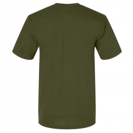 Bayside 5040 USA-Made 100% Cotton Short Sleeve T-Shirt - Olive