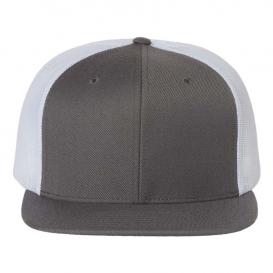 Richardson 511 Wool Blend Flat Bill Trucker Cap - Charcoal/White | Full ...