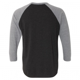 Next Level 6051 Unisex Tri-Blend Three-Quarter Sleeve Raglan - Premium Heather/Vintage Black