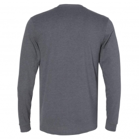 Next Level 6411 Sueded Long Sleeve Crew - Heather Charcoal