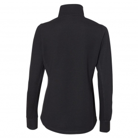 J. America 8433 Women's Omega Stretch Quarter-Zip Pullover - Black ...