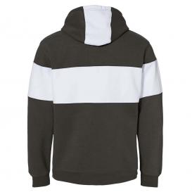 J. America 8644 Varsity Fleece Colorblocked Hooded Sweatshirt - Black ...