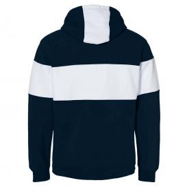 J. America 8644 Varsity Fleece Colorblocked Hooded Sweatshirt - Navy