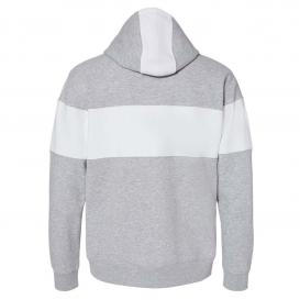 J. America 8644 Varsity Fleece Colorblocked Hooded Sweatshirt - Oxford