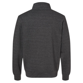 J. America 8717 Heavyweight Fleece Quarter-Zip Sweatshirt - Charcoal Heather