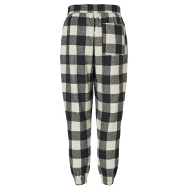 Burnside 8810 Flannel Jogger - Ecru/Black