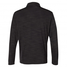 adidas A475 Lightweight Melange Quarter-Zip Pullover - Black Melange