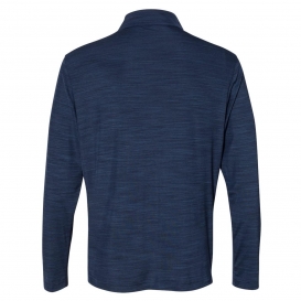 adidas A475 Lightweight Melange Quarter-Zip Pullover - Collegiate Navy Melange