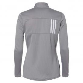 adidas A483 Women\'s 3-Stripes Double Knit Full-Zip - Grey Three/White
