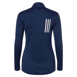 adidas A483 Women\'s 3-Stripes Double Knit Full-Zip - Team Navy Blue/Grey Two