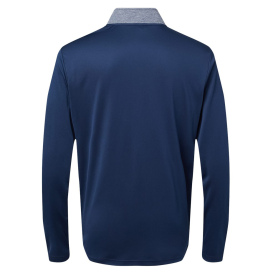 adidas A522 Heather Block Print Quarter-Zip Pullover - Collegiate Navy Melange/Grey Three