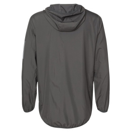 adidas A524 Hooded Full Zip Windbreaker - Grey Six