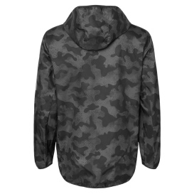adidas A524 Hooded Full Zip Windbreaker - Grey Six/Black