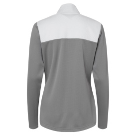 adidas A529 Women\'s Textured Mixed Media Full-Zip Jacket - Grey Three/White