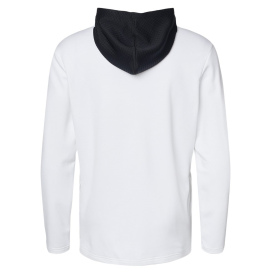 adidas A530 Textured Mixed Media Hooded Sweatshirt - White