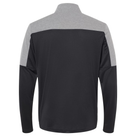 adidas A552 Lightweight Quarter-Zip Pullover - Black/Grey Three Melange