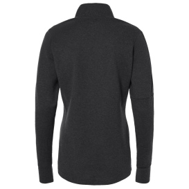 adidas A555 Women\'s 3-Stripes Quarter-Zip Sweater - Black Melange