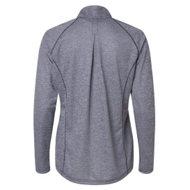 adidas A594 Women's Space Dyed Quarter-Zip Pullover - Colligate Navy Melange