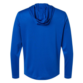 adidas A596 Lightweight Performance Quarter-Zip Hooded Pullover - Colligate Royal 