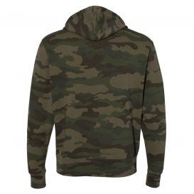 Independent Trading Co. AFX90UNZ Unisex Lightweight Full-Zip Hooded Sweatshirt - Forest Camo