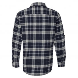 Burnside 8210 Yarn-Dyed Long Sleeve Flannel Shirt - Navy/Grey