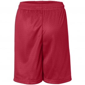 Badger Sport 2207 Youth Pro Mesh 6\'\' Inseam Shorts - Red