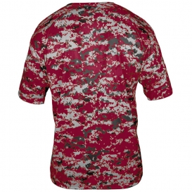 Badger Sport 4180 Digital Camo Short Sleeve T-Shirt - Cardinal Digital