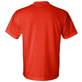 Bayside 1701 USA-Made 50/50 Short Sleeve T-Shirt - Bright Orange