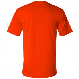 Bayside 1725 USA-Made 50/50 Short Sleeve T-Shirt with a Pocket - Bright Orange