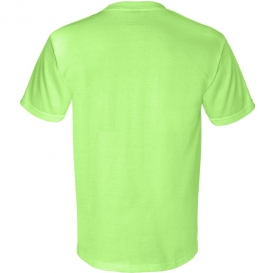 Bayside 3015 Union-Made Short Sleeve T-Shirt with a Pocket - Lime Green