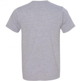 Bayside 5010 USA Made Ringspun 50/50 Heather Unisex T-Shirt - Heather Grey